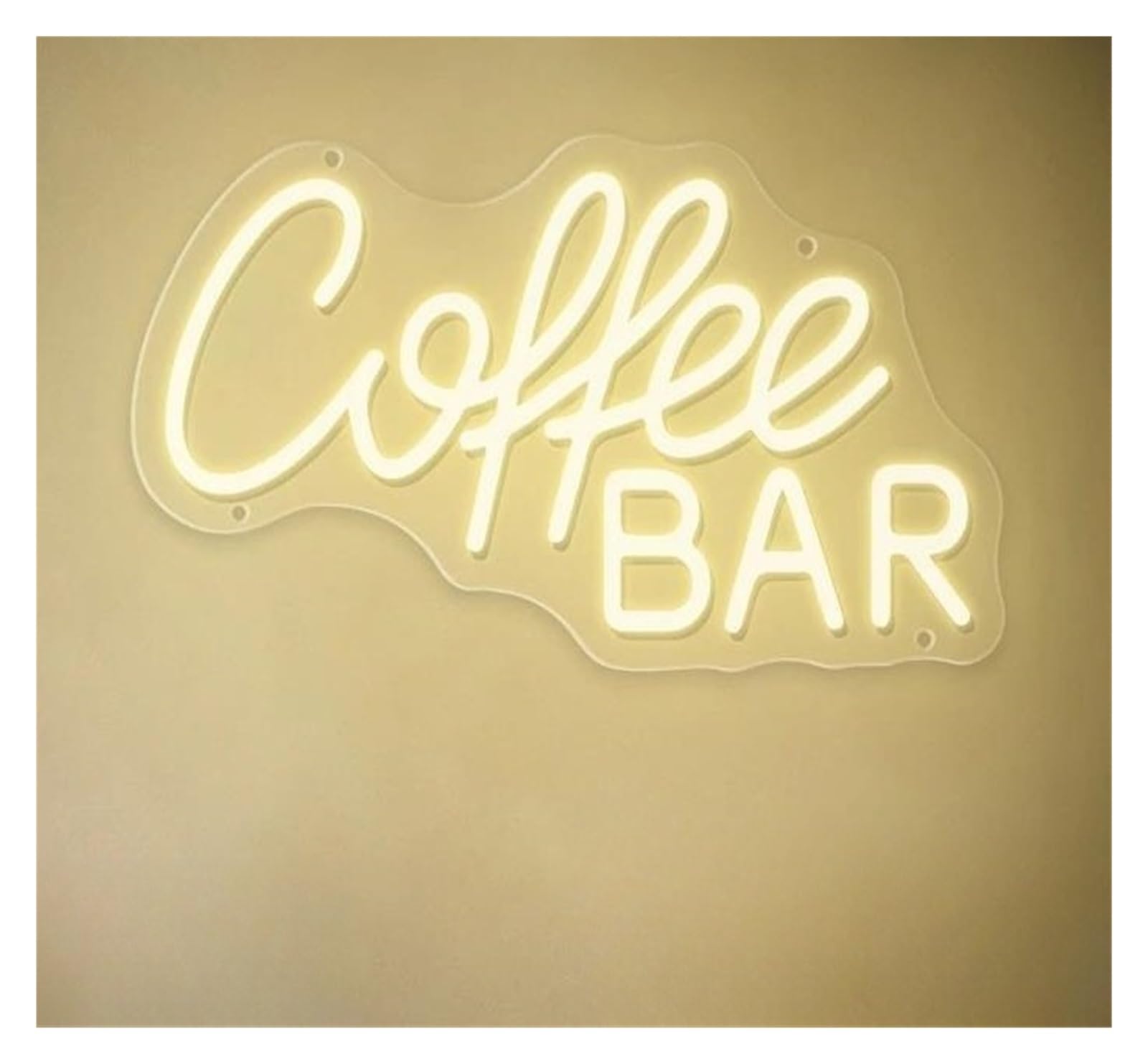 SHOUXI Sign Lamp Coffee Bar Neon Sign for Cafeteria Restaurant Coffee Bar Wall Accessories Home Room Decorations Lights 36x20cm(Warm White)