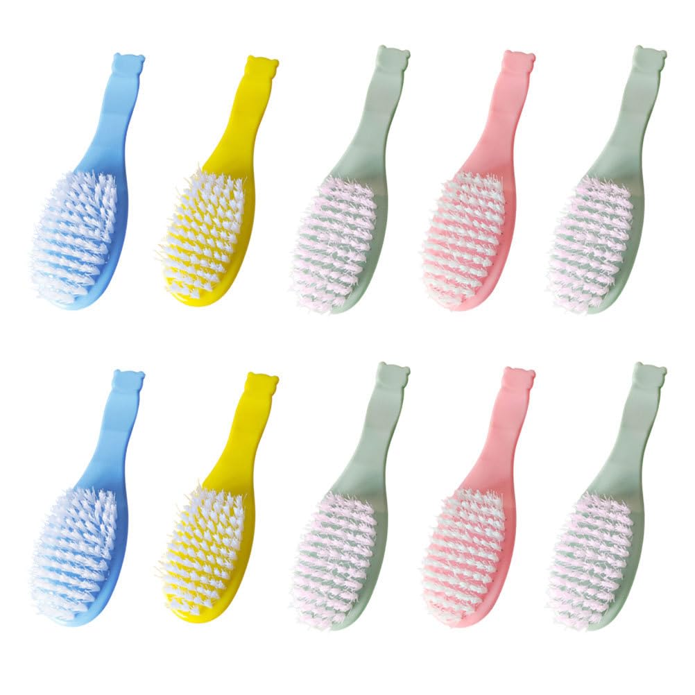 SAFIGLE 20 Pcs Baby Brush Set - Bristle Hair Brushes & Combs for Newborns and Infants, Comfortable Grooming Essentials for Sensitive Scalp Personalized Hair Brush Baby Hair Brush