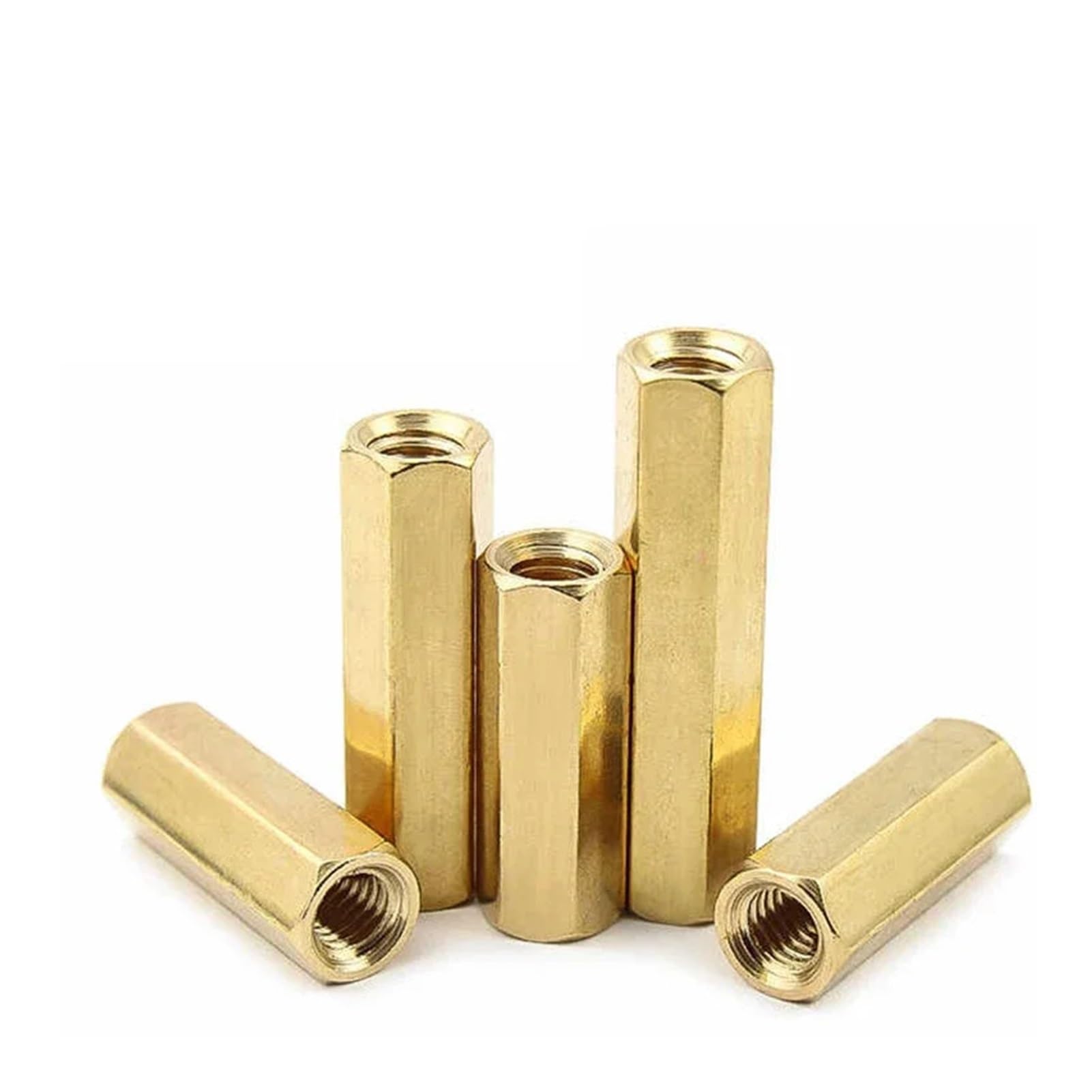 5-30 pezzi M2 M2.5 M3 M4 M5 M6 in ottone esagonale maschio femmina distanziatore scheda pilastro doppio passaggio filettatura esagonale scheda madre distanziatore dado colonna cava(15mm,M6-5PCS)