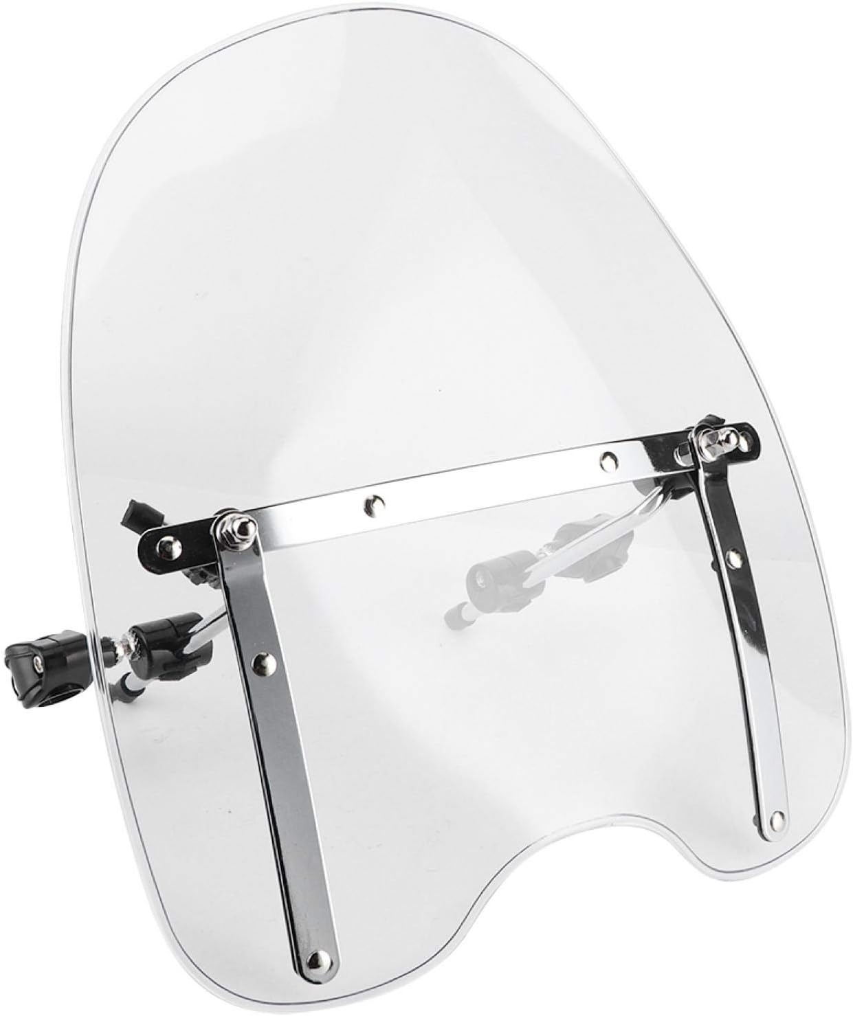 Motorcycle Windshield, Motorbike Wind Deflector Universal Riding Accessory 22-25mm Handlebar Mounting Motorcycle Windscreen (Transparent)