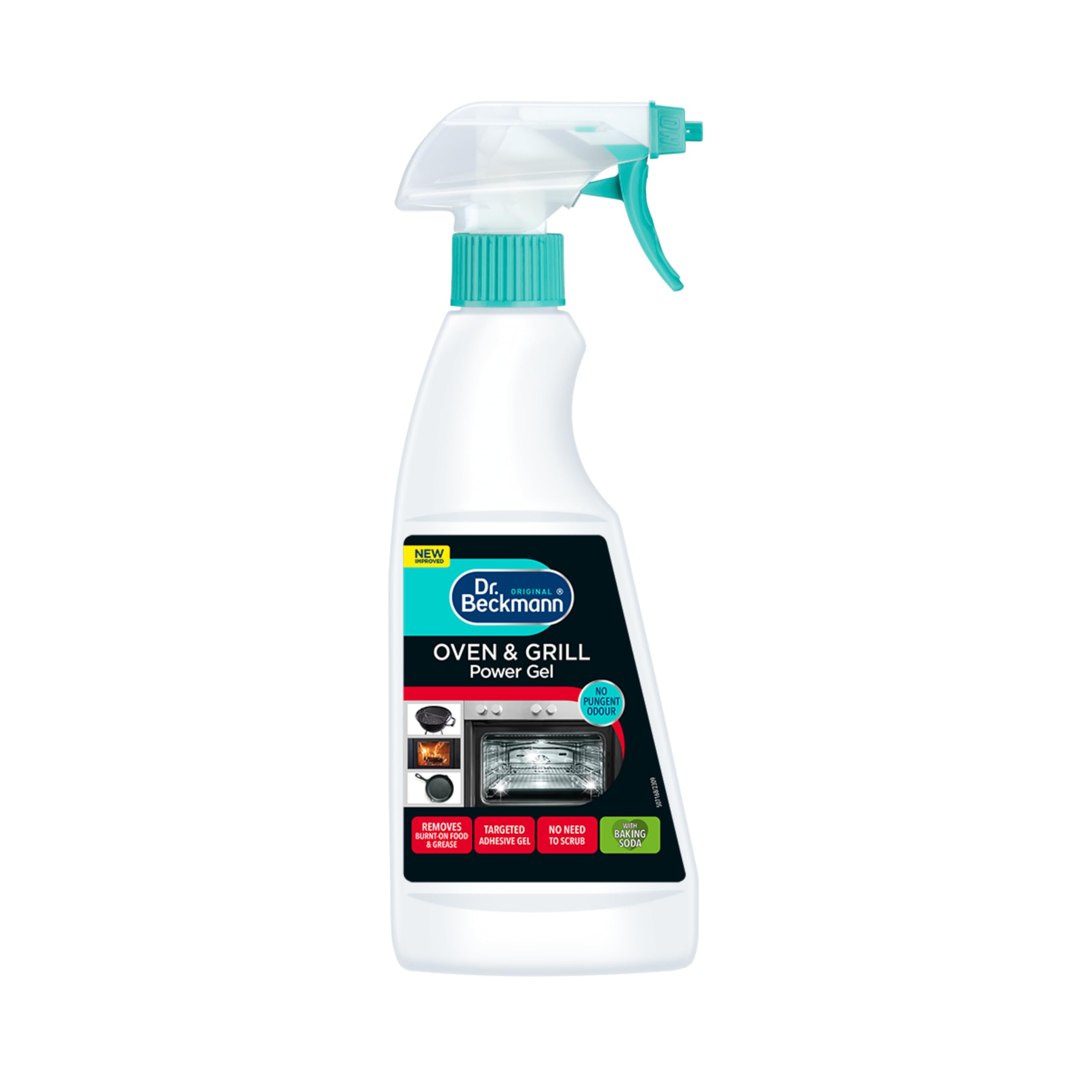 Dr. Beckmann Oven Cleaner Active Gel | Ultra Power Formula | also removes tough burnt-on food from barbecues, frying pans and fireplace screens | 375 ml