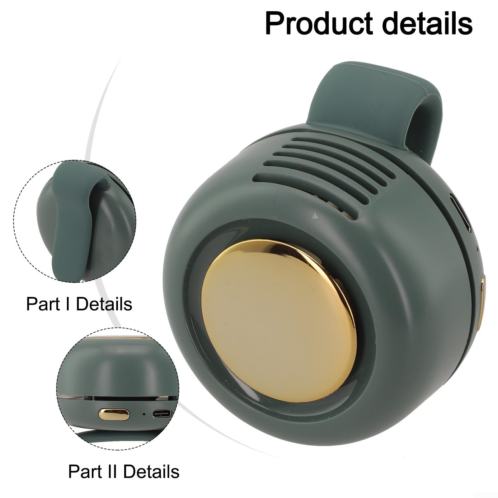 Tragbarer Taillenventilator zum Anklemmen, tragbarer Taillen-Clip-Lüfter, tragbarer Hemdgürtel-Ventilator, 3 Geschwindigkeiten, persönliche Kühlung für Bauernhof, Garten, Hinterhof, Arbeiten im Freien