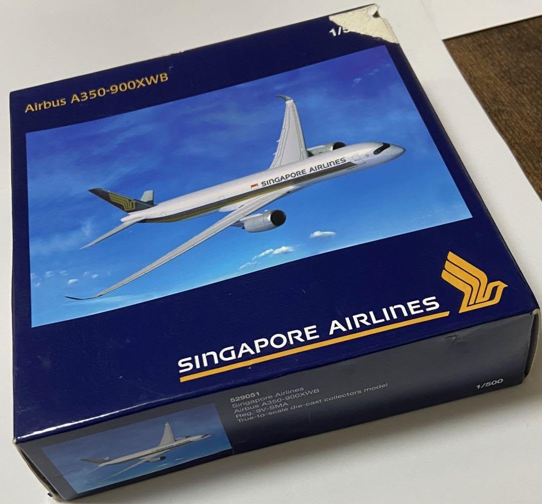 現地購入!新品未使用!】シンガポール航空 A350飛行機 模型プラ herpa