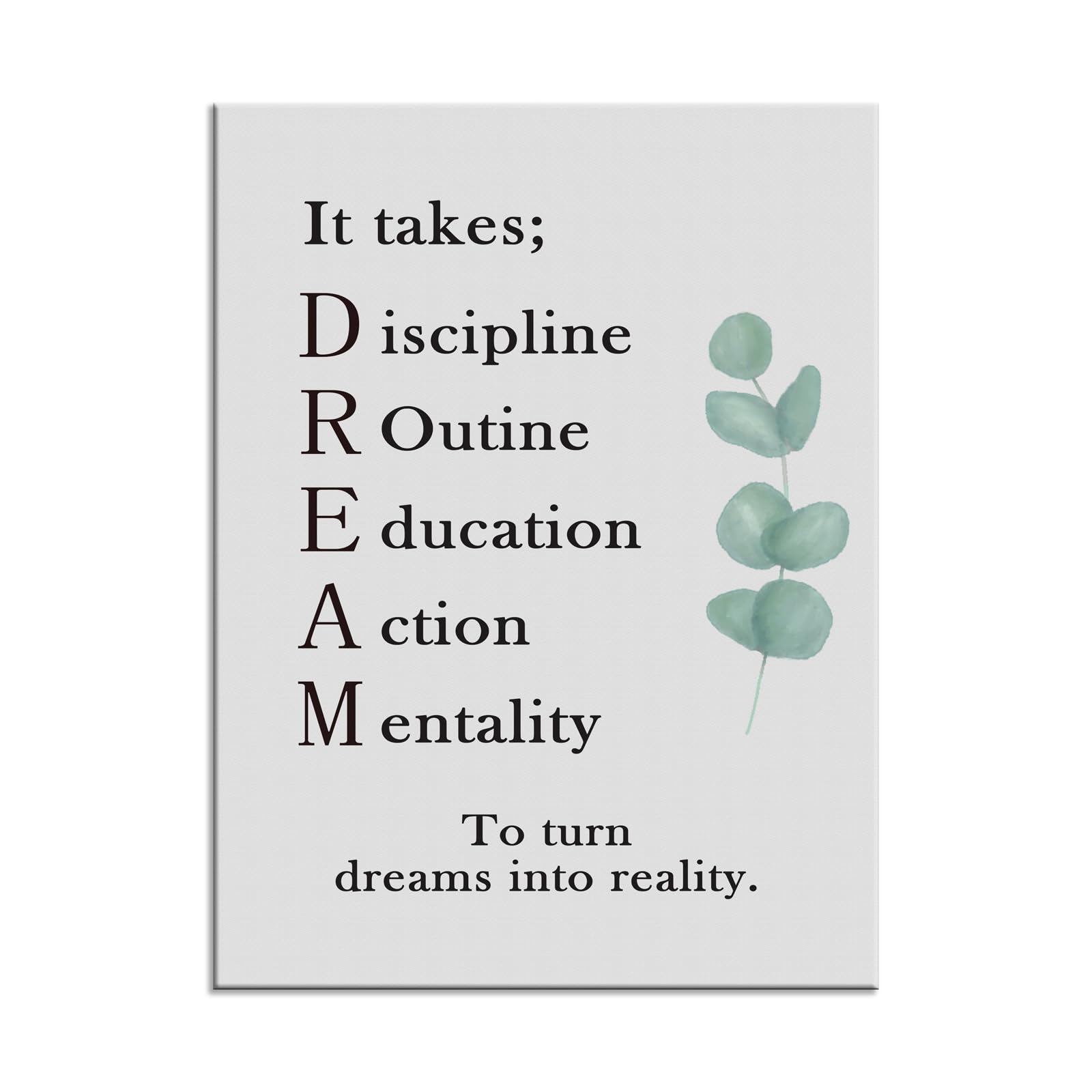 Dream Ideal - Lienzo inspirador para pared para convertir los sueños en realidad, póster motivacional, impresiones inspiradoras, imágenes de pared para sala de estar, hogar, oficina, gimnasio