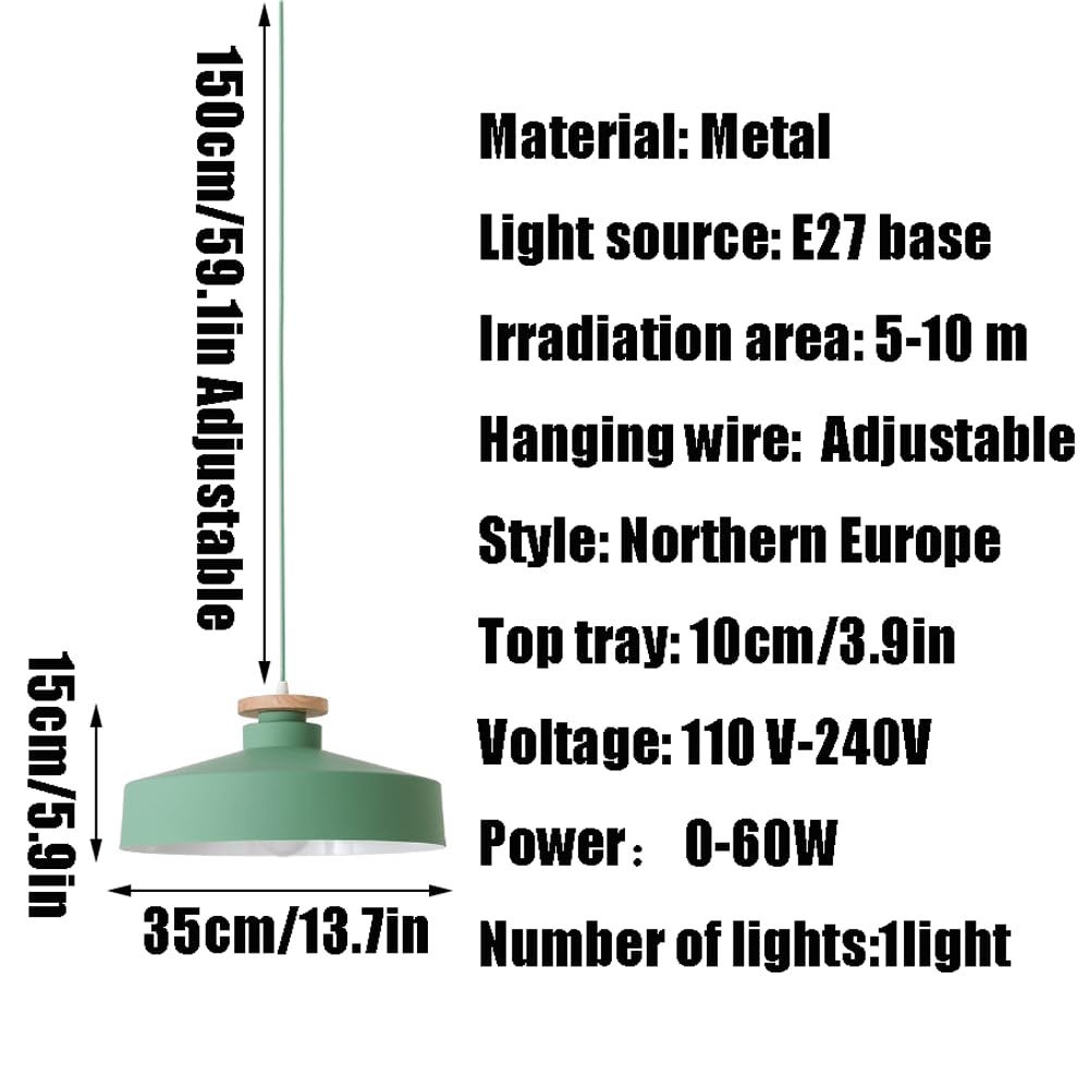 Żyrandol z jedną głowicą z gwintem E27, spersonalizowany abażur do lamp wiszących z metalu, lampy sufitowe z montażem podtynkowym, lampa wisząca do dekoracji kuchni w salonie i sypialni