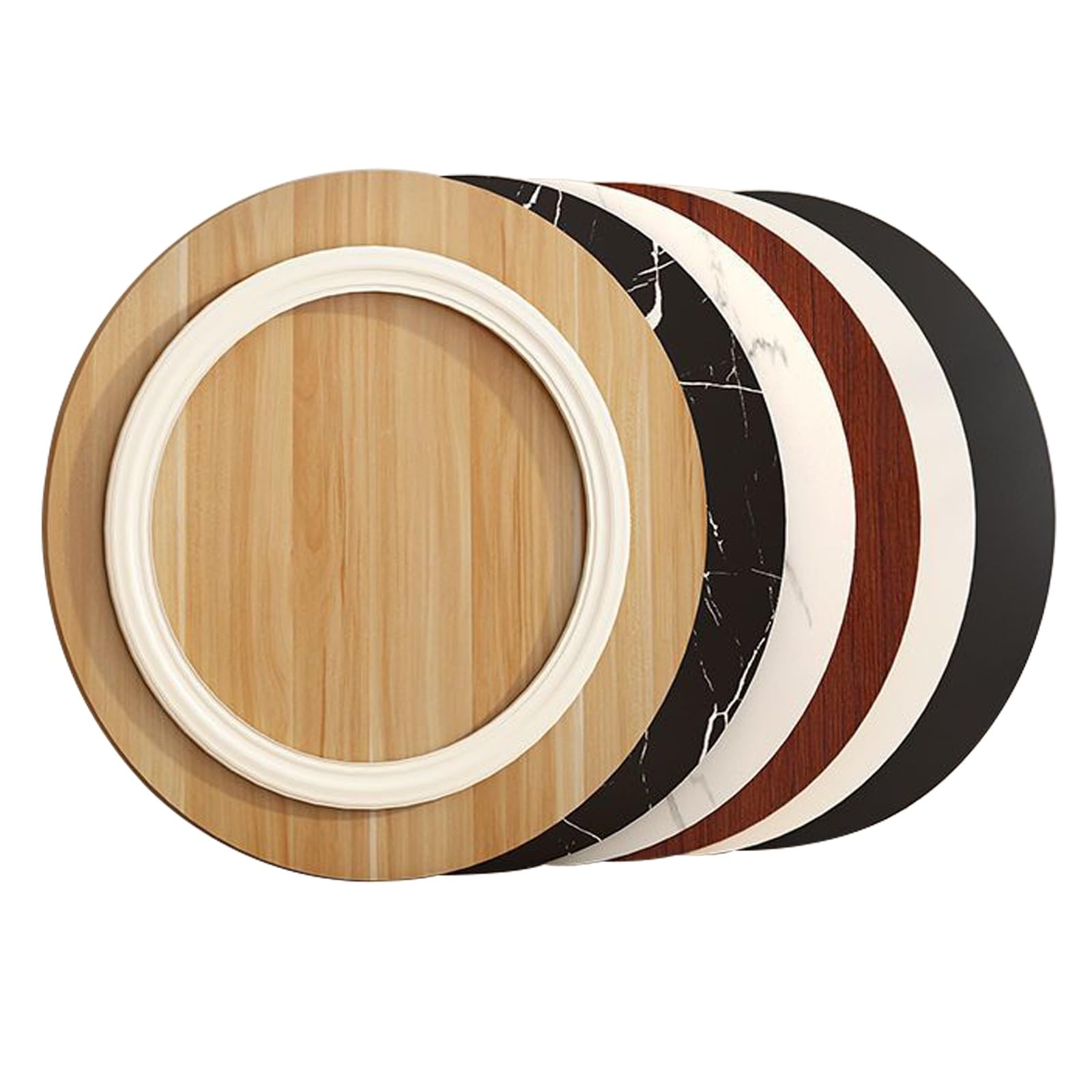 500mm, 600mm, 700mm, 800mm, 900mm, 1000mm, Lazy Susan Turntable Wooden Rotate Tray, Round Revolves Serving Board, For Table Top/Counter Top(Light walnut,70cm(28in))