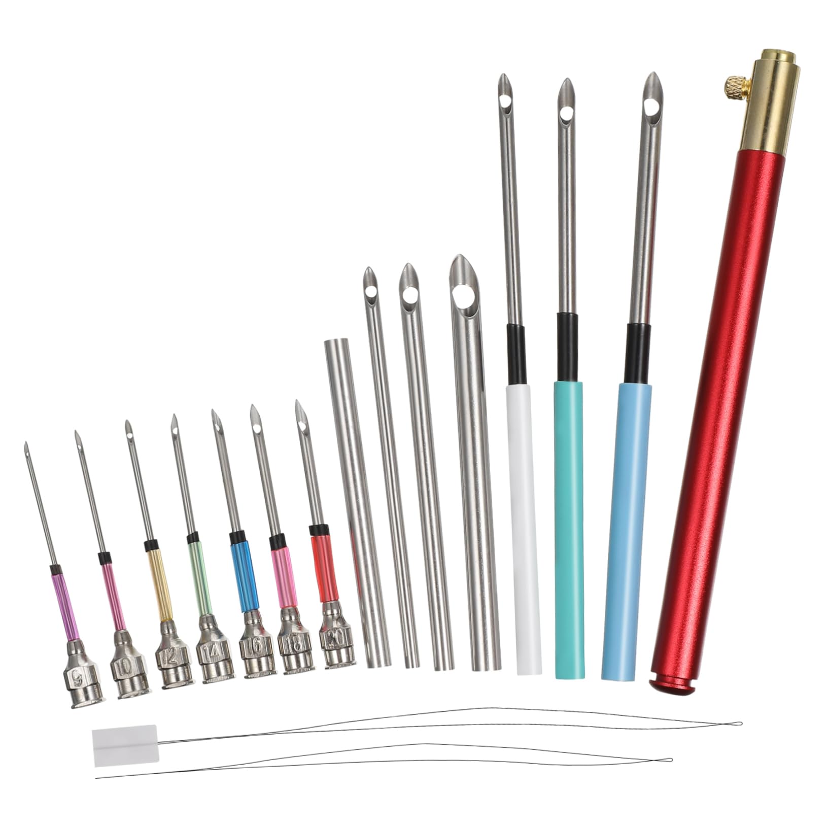 NUOBESTY 3ensembles Set De Aiguilles à Broder Avec Outils De Piquage Kit Aiguilles Ergonomiques Pour Débutants Et Pratique Et Pour Création De