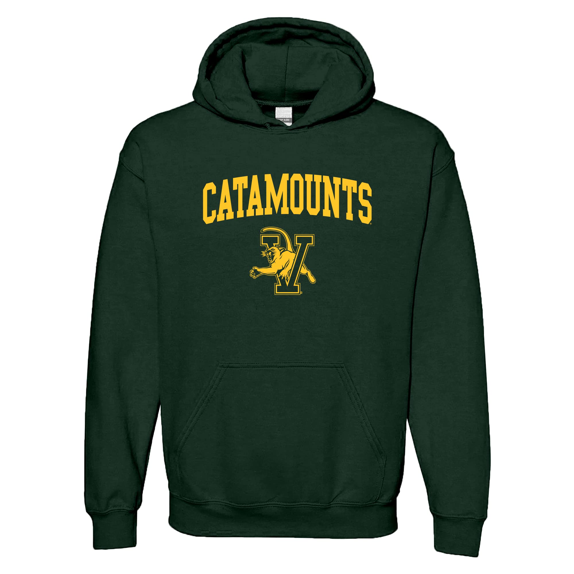UGP Campus Apparel NCAA Officially licensed College - University Team Color Arch Logo Hoodie, Vermont Catamounts Forest, XL โ image 1