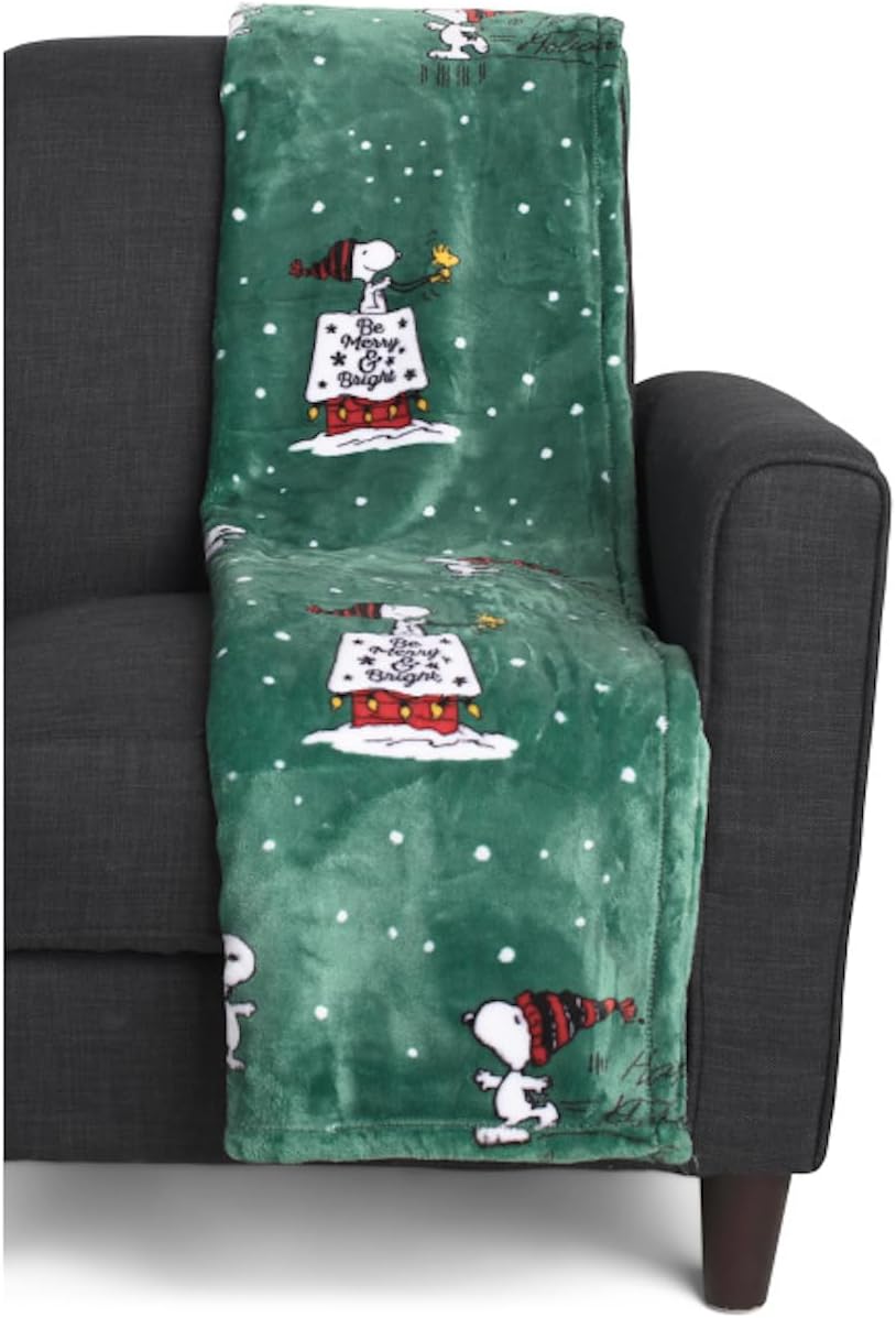 Berkshire Blanket & Home Co Peanuts Gang Christmas Velvet