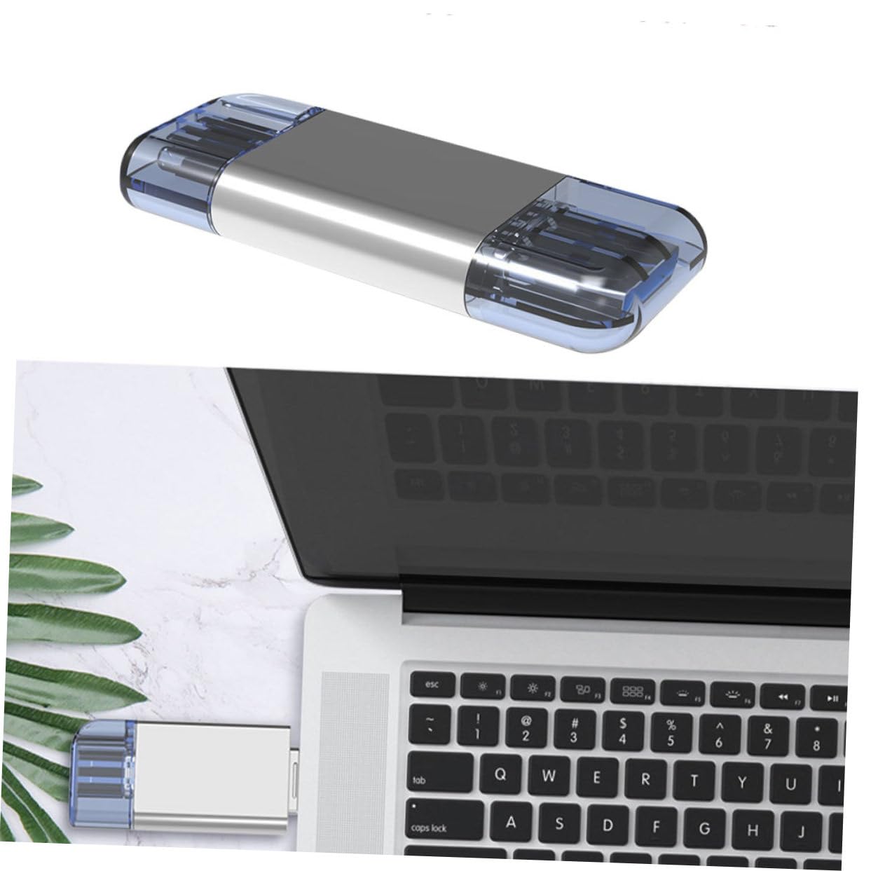 Lettore Schede Usb-c 3.0 in Lega di Zinco e Abs per Backup