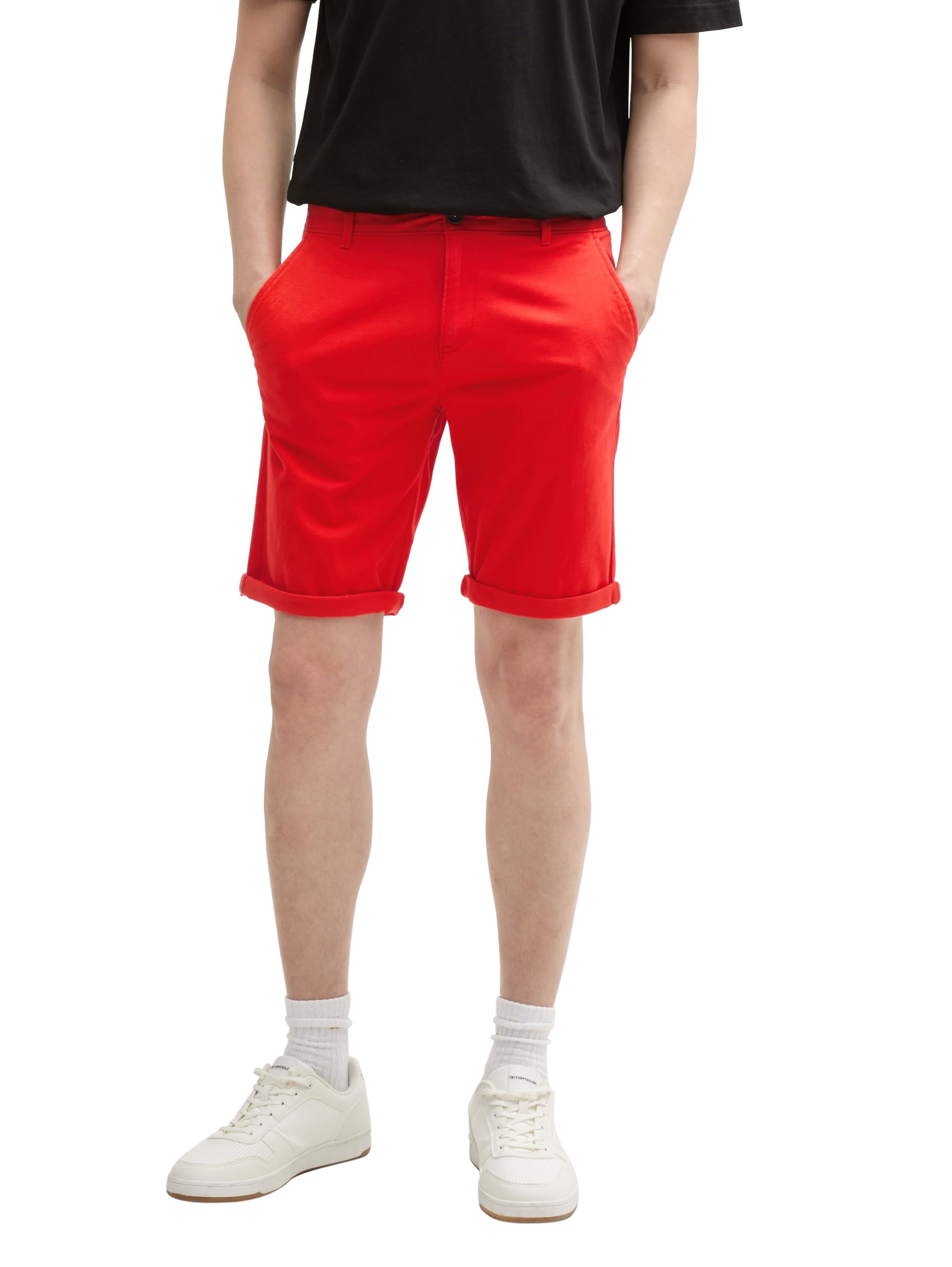 TOM TAILOR Slim Chino Shorts, Peachy orange, 38