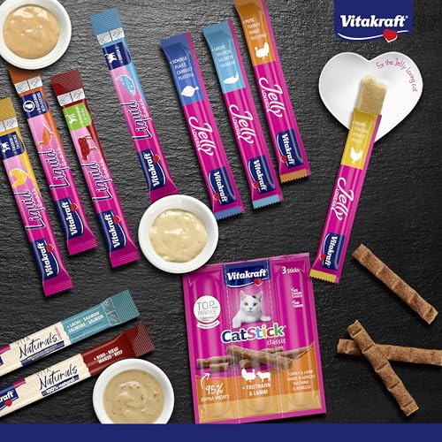 Vitakraft Adventskalender für Katzen, für Weihnachten 2025, liebevoll zusammengestellte Auswahl leckerer Snacks, für die Vorweihnachtszeit, Katzenleckerlis, für alle Altersstufen (1x 363g)