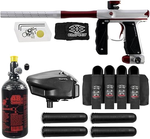 Maddog Empire Mini GS - Marcador electrónico completo para pistola de paintball con tanque de paintball 483000 HPA, cargador electrónico Empire Halo