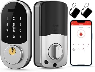 Smart Locks with Keypads Biometric Fingerprint Keyless Entry Deadbolt Touchscreen Electric Digital Auto Lock Home (Color : Y3 Sliver)