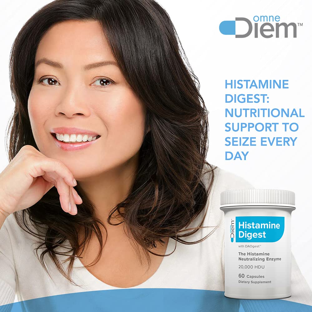 Omne Diem DAO 20,000 HDU 60 Caps Histamine Neutralizing Enzyme No