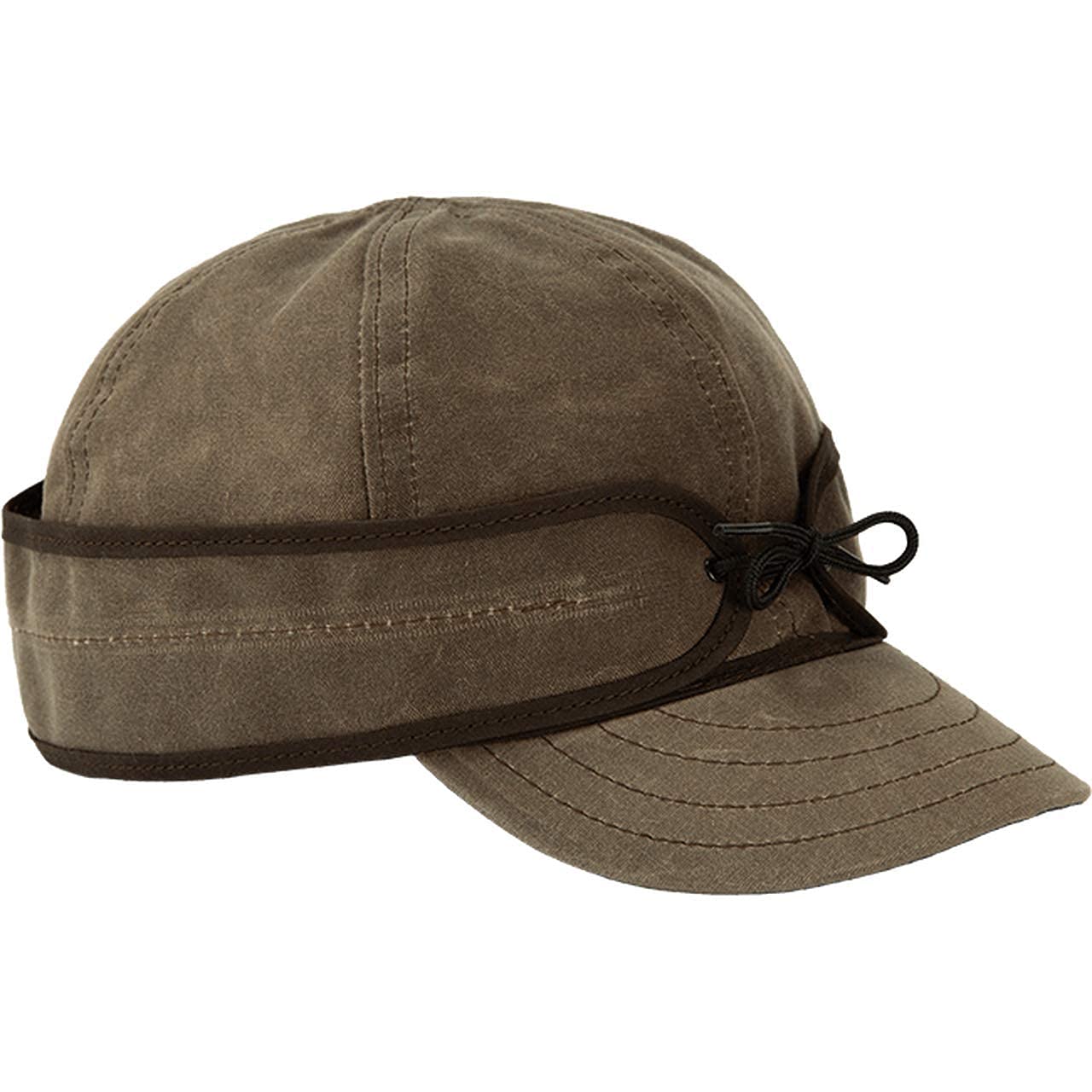 Stormy KromerInsulated Waxed Cotton Cap - Lightweight Fall Hat with Earflaps, Water-Resistant, 3 Season Hat