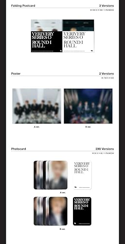 Miniatura 3 de Verivery Series 'O' Round 1 Hall 2nd Single Album Versión B CD+84p PhotoBook+1p Post+1p PhotoCard+1p Foto de Identificación+1p Fotografía de