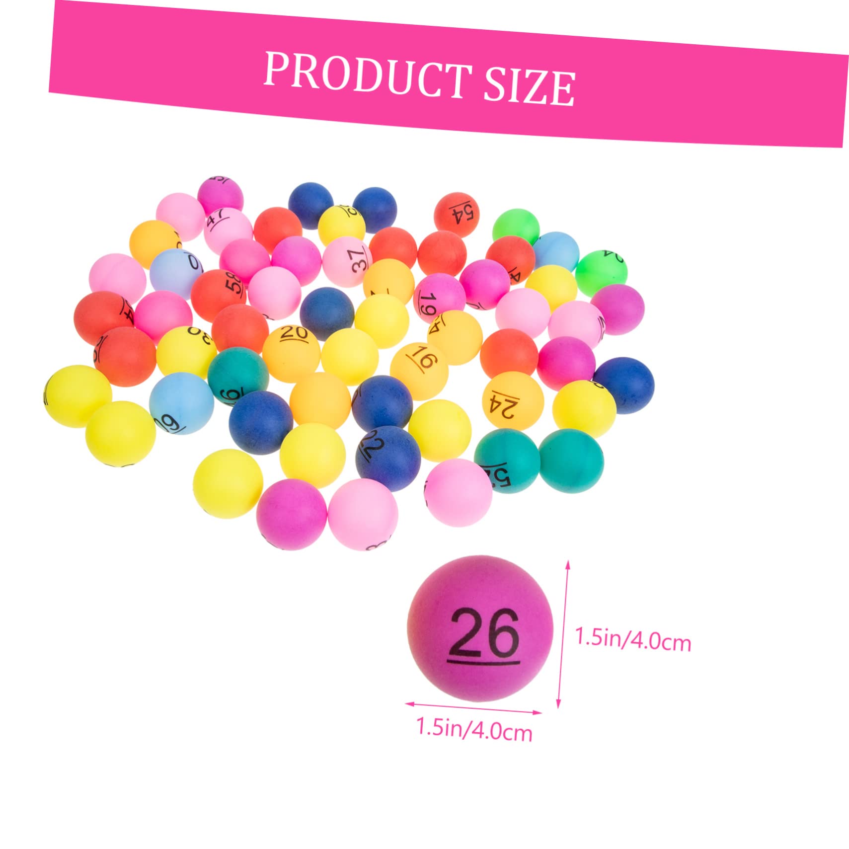 Hemoton 60Pcs Balls Plastic Game Balls for Raffles Entertainment and Table Tennis Events Durable Non Deformable Props for Fundraisers and Parties