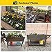 Aivituvin 52.7x22x30in Raised Garden Bed, Elevated Wood Planter Box Stand with Wheels for Outdoor Gardening, Liner Included, 230lbs Capacity