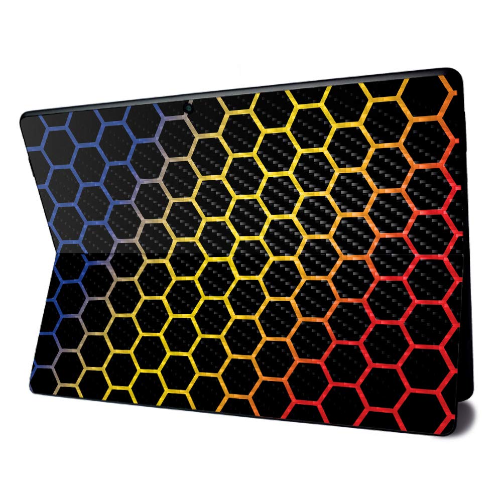 MightySkins Carbon Fiber Skin for Microsoft Surface Pro X - Primary Honeycomb | Textured Carbon Fiber Finish | Easy to Apply, Remove, and Change Styles | Made in The USA