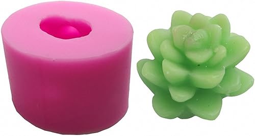 Miniatura 5 de Paquete de 5 moldes de silicona para cactus y plantas suculentas para fondant, chocolate, dulces, pasteles, velas, jabón, loción, barra, cera,