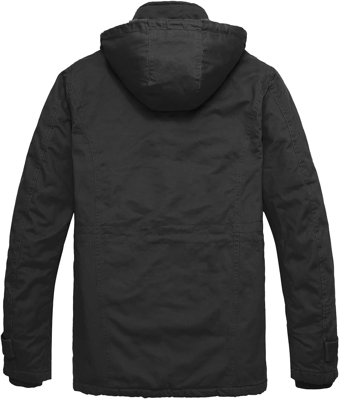 Men's Winter Jacket Windproof Sherpa Lined Fleece Windbreaker Coat Warm Military Parka with Removable Hood