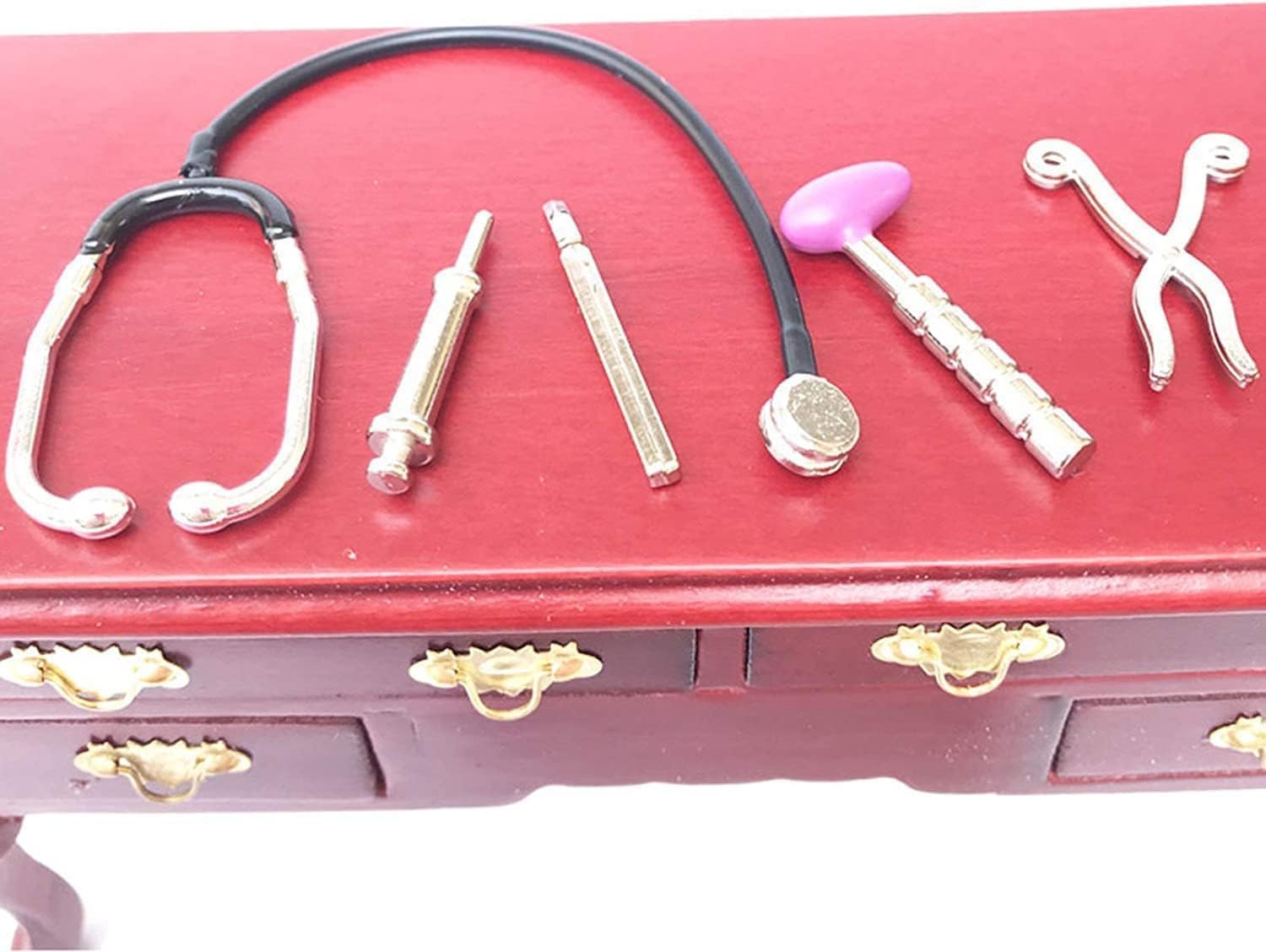 5 Pcs Dollhouse Mini Stethoscope Care Tools Dollhouse Dolls Miniature Garden Kit - Image 4