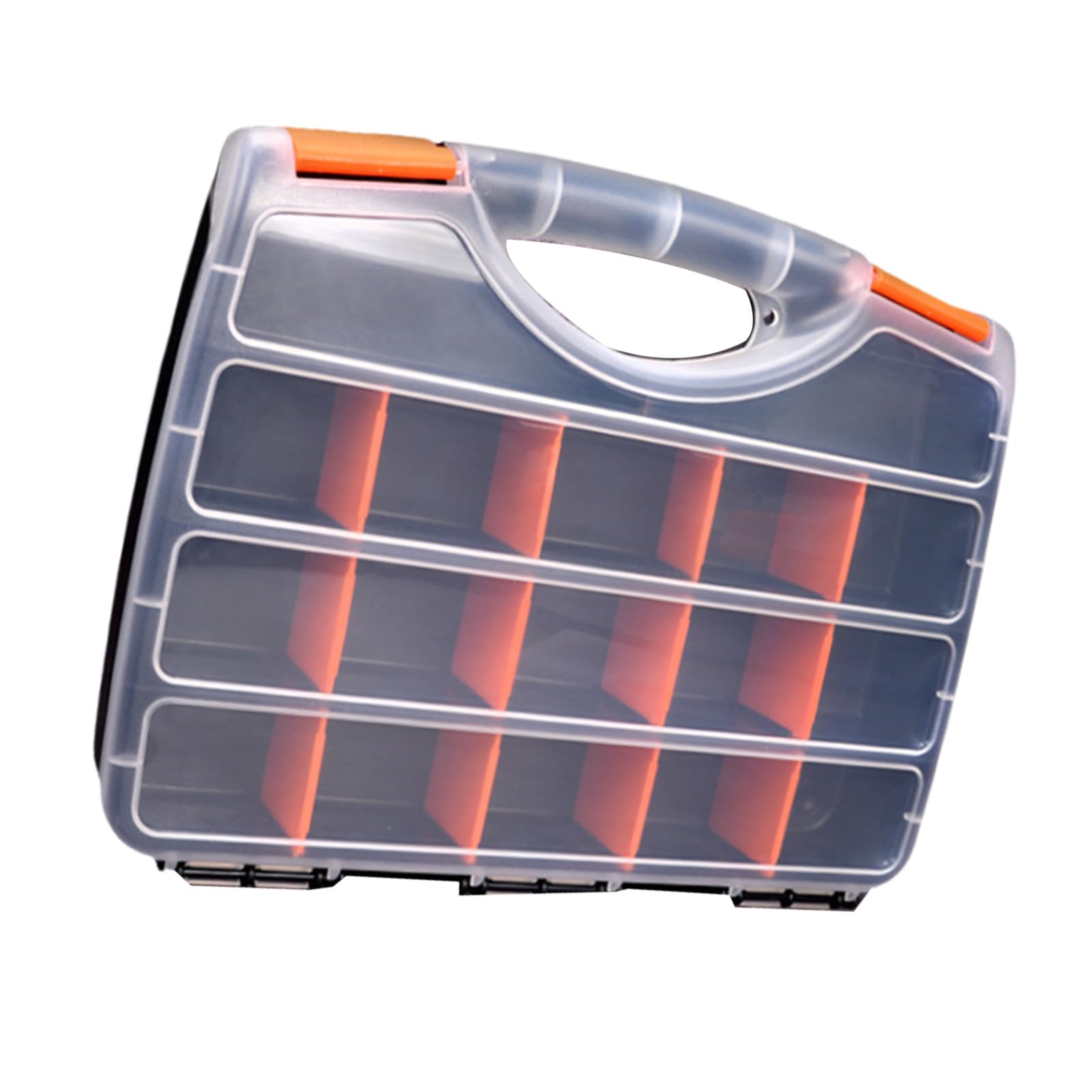 Hdoytxxm I Transparent Tool Organizers Boxes Adjustable Compartments Secure Latches Ergonomic Handle For Hardware Accessories Small Parts Organizers With Removable Dividers