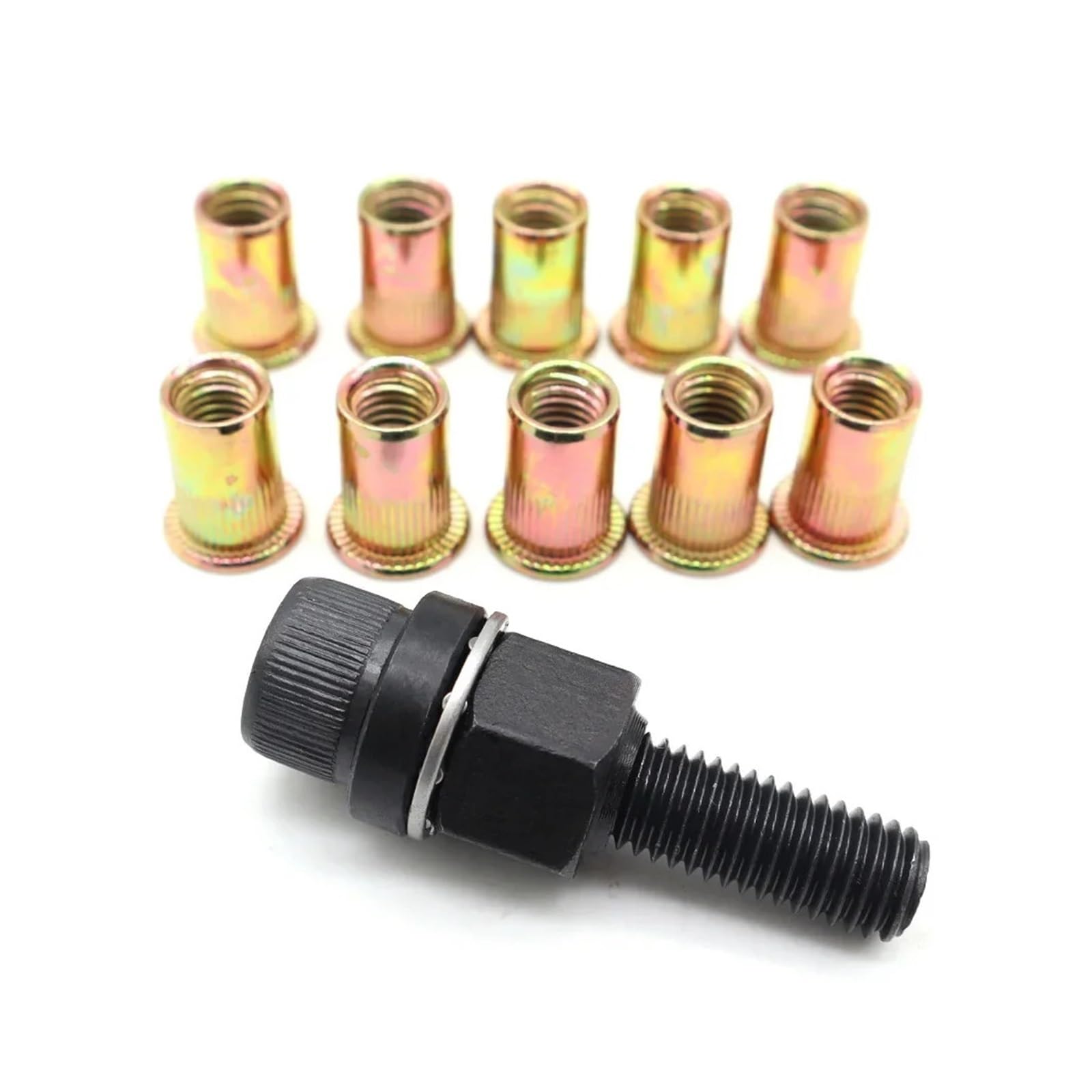 Adapter wiertarki do nitów z nakrętkami nitowymi Ręczny gwint do nitowania Wkładka do metalowych tablic rejestracyjnych Nit elektryczny M3M4M5 M6M8M10(M610C)