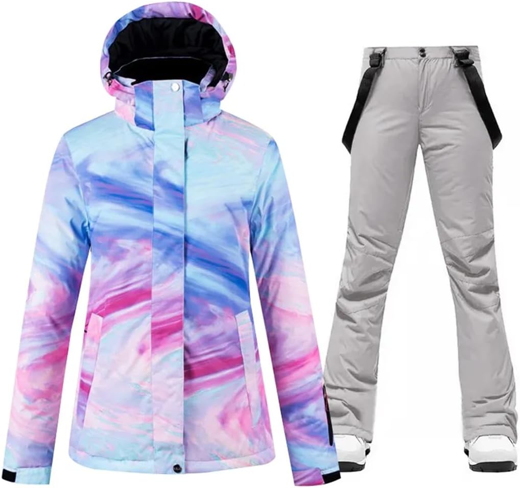 Women Winter Snow Suit Sets Snowboarding Clothing Skiing Costume Waterproof Windproof Coat Jacket + Pants