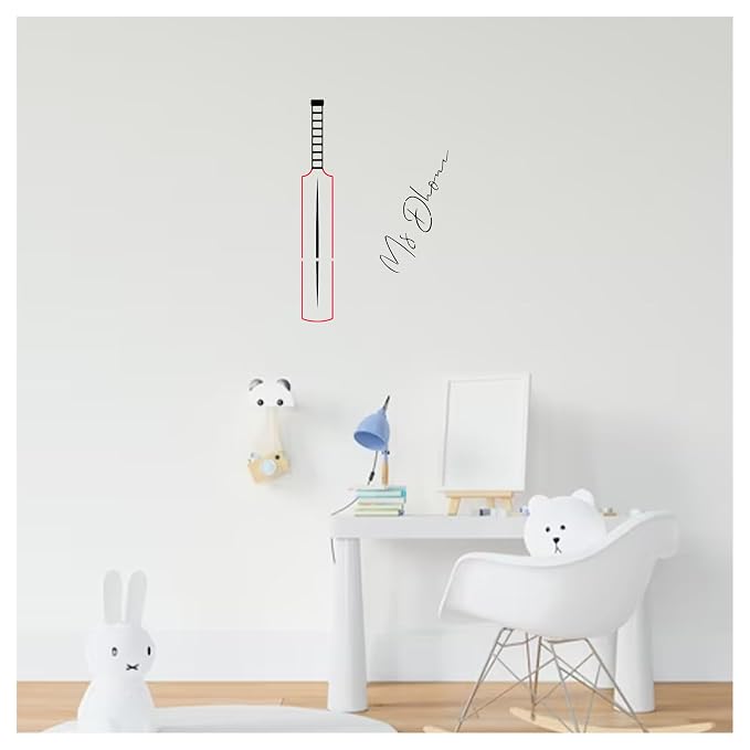 Kayra Decor Cricket Bat Stencil for Wall Painting - Size 12 Inch x 12 inch.