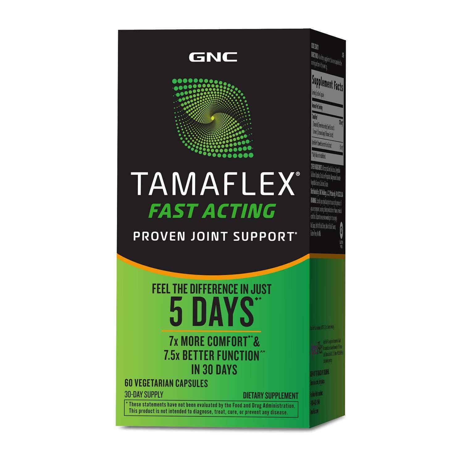GNC TamaFlex Fast Acting, Joint Support, 60 Vegetarian Capsules 60 Count (Pack of 1)