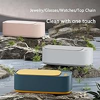 Vista 5 de Limpiador ultrasónico portátil de joyería de 10.1 fl oz, alimentado por USB, portátil, profesional, ultrasónico, mini limpiador portátil