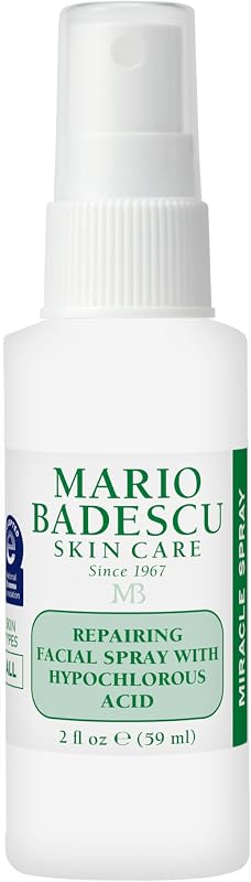Repairing HOCl Facial Spray with Hypochlorous Acid – Soothes & Hydrates Angry, Irritated Skin, Reduce Redness & Flare-Ups – pH Balancing, Non-Irritating Cleanser, Fragrance-Free, 2 Fl Oz