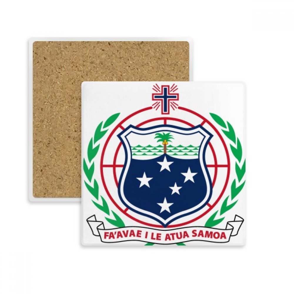 Tasse Samoa Océanie et dessous de verre absorbant pour éliminer les taches