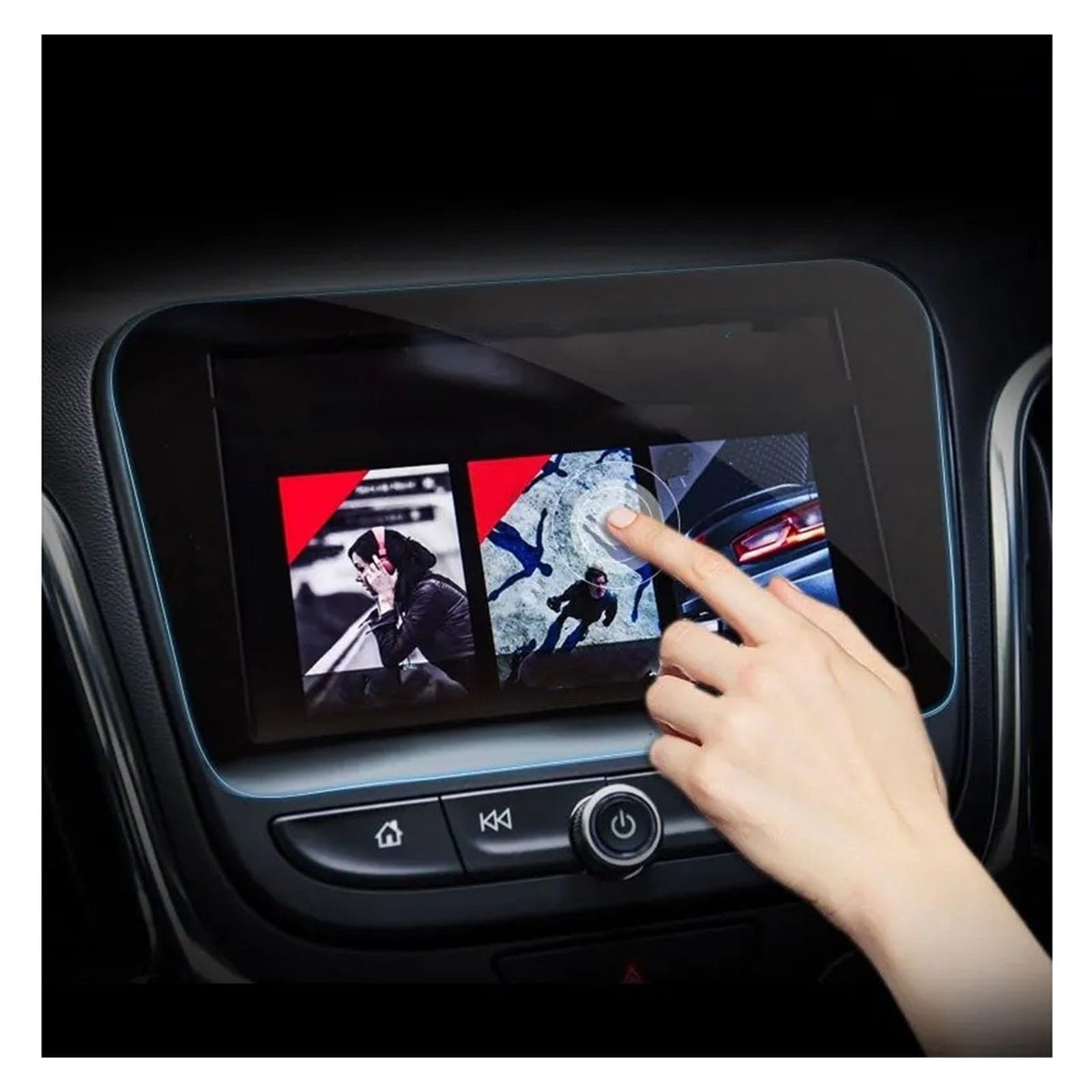 Vetro temperato protettivo Pellicola Vetro Temperato Per Chevrolet Per Equinox Per Chevy Per Malibu Volt 2016 2017 2018 2019 Cover Touchscreen 8 Pollici Accessori Navigation Pellicola Protettiva