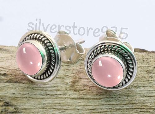 Miniatura 8 de Amethyst Stone Stud Post Earrings, Handmade 925 Sterling Silver Stud, Silver Gemstone Stud, Bohemian Jewelry, Sterling Silver Stud for Women,