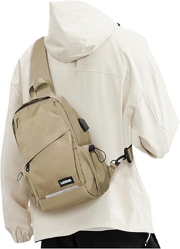 Vista 26 de SEAFEW Mochilas tácticas Sling, Verde, Mochilas Sling