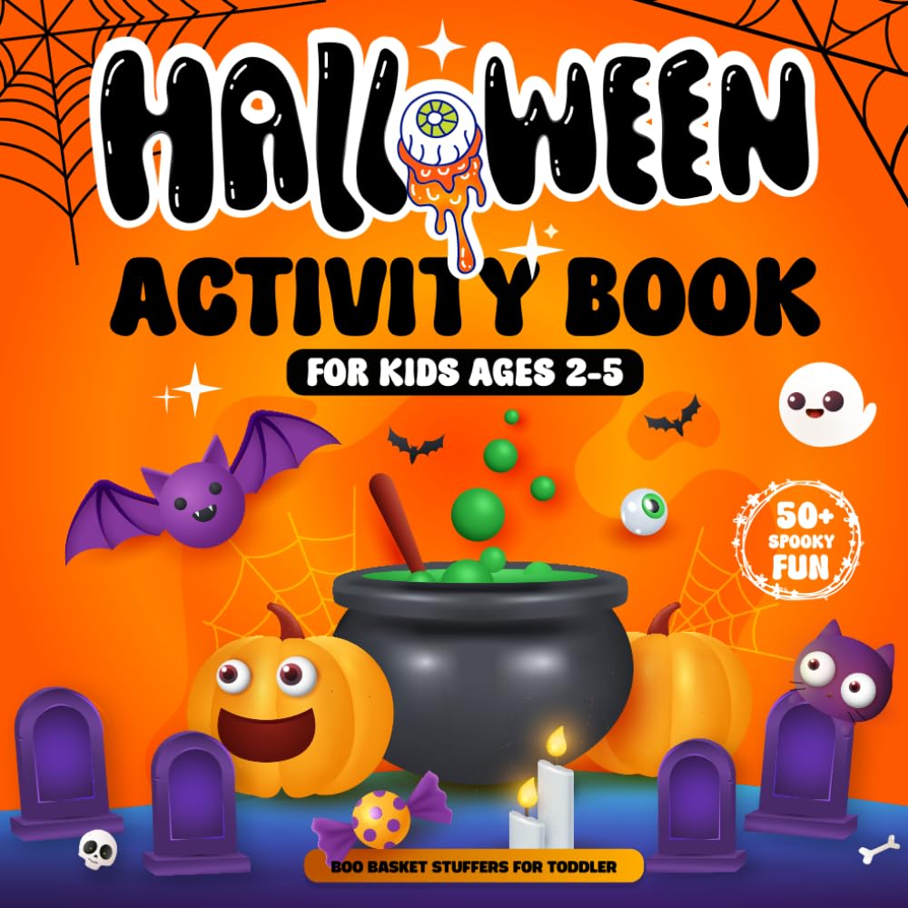 Boo Basket: Halloween Activity Book for Kids Ages 2-5: Fun Coloring Pages, Mazes, Puzzles, and Spooky Games | A Perfect Halloween Gifts and Party ... Preschoolers (Boo Basket Stuffers for Kids)