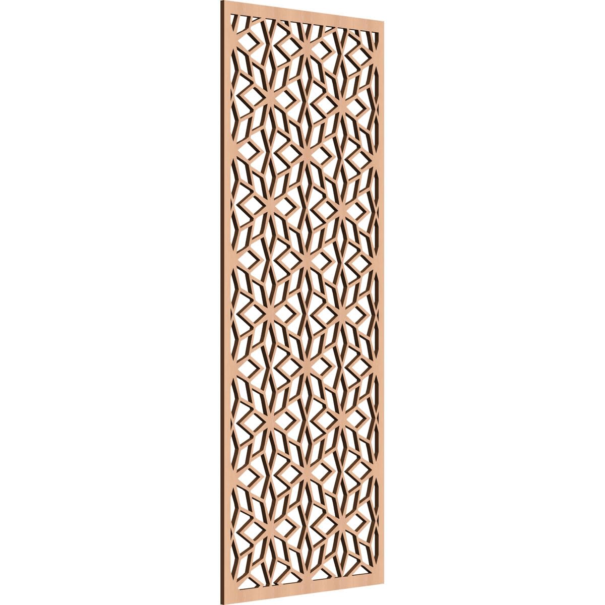 21 3/8"W x 54 3/8"H x 3/8"T Lake Decorative Fretwork Wood Wall Panels, Alder