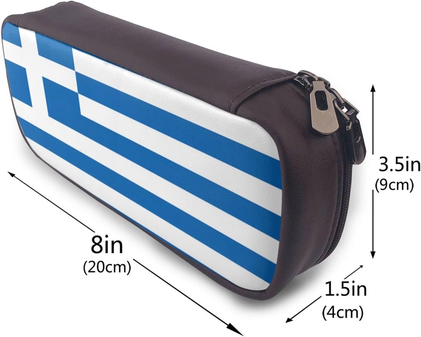 Greek flag Double sided printed pencil case image 3
