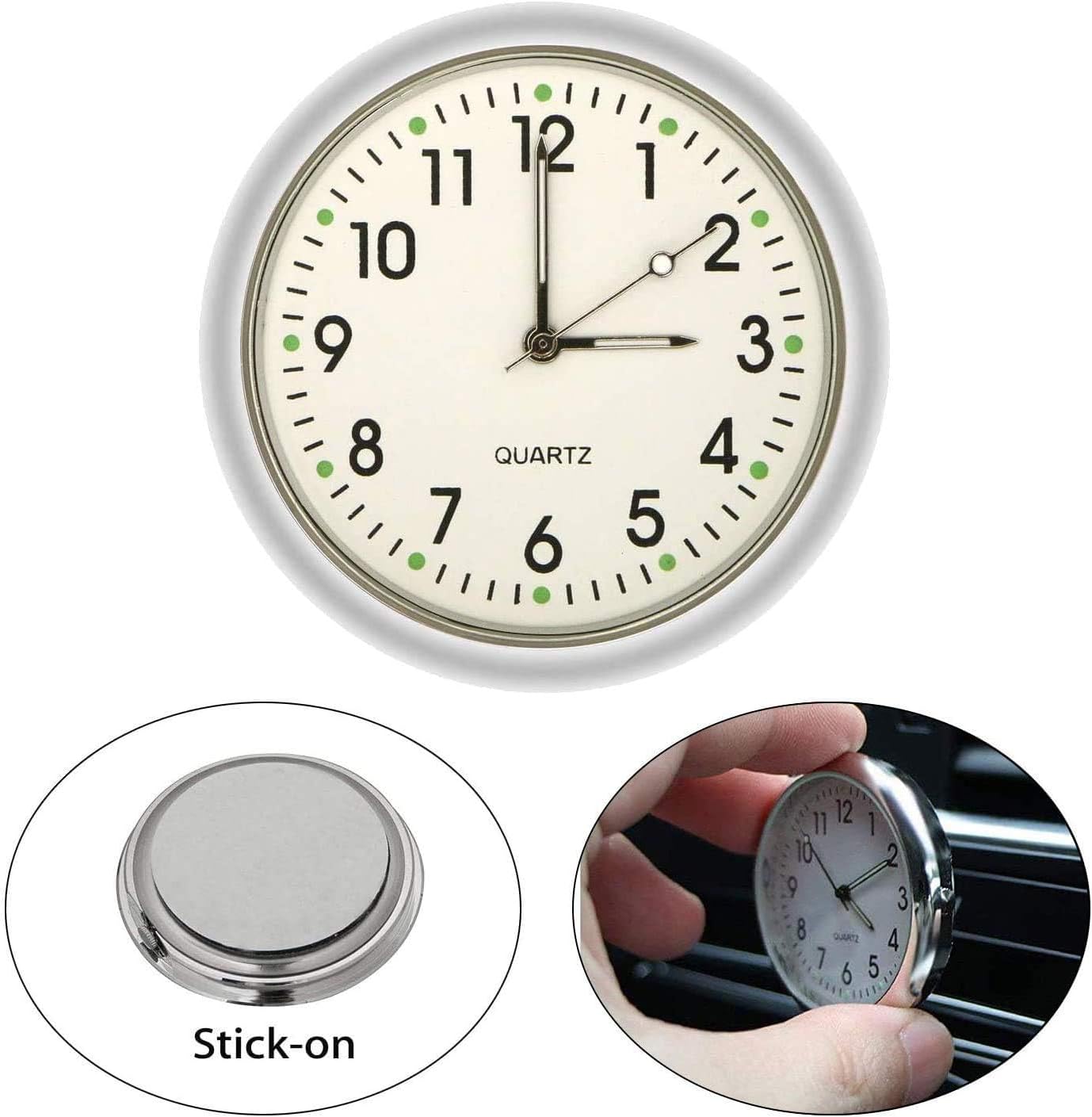 Car Clock, EEEkit Luminous Quartz Car Dashboard Clock Universal Pocket