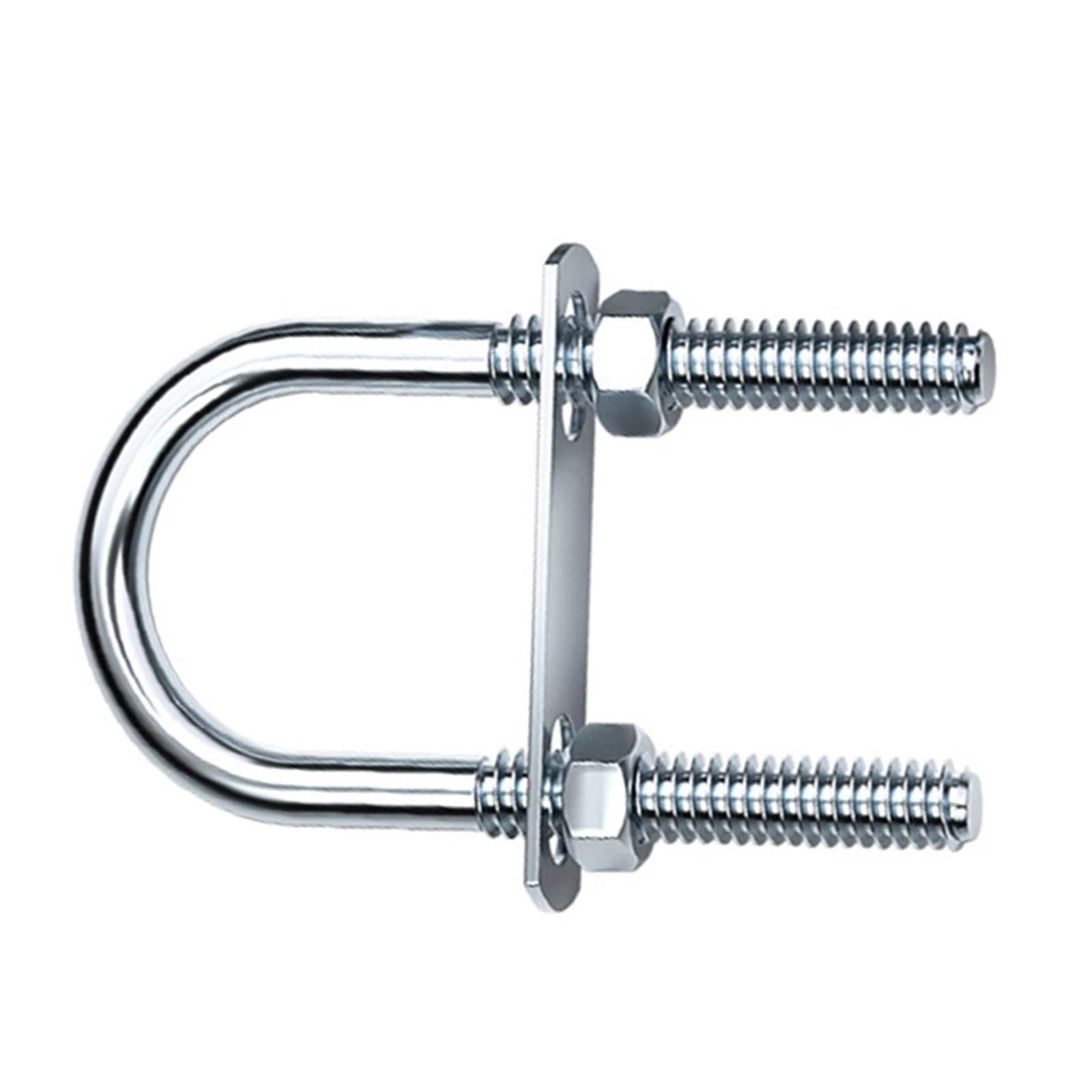 Bulloni A U 6PCS M6m8m12 Versatili bulloni a U in acciaio al carbonio zincato a forma di Morsetto for tubi con deflettore a cavallo del cerchio(M10X24X63)