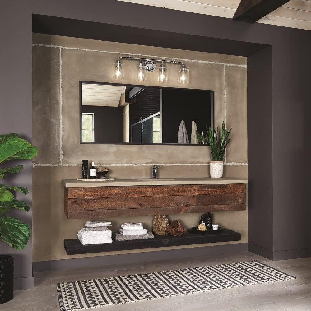 Kichler 45667CH Gunnison Wall Sconce, 4-Light 300 Total Watts, Chrome