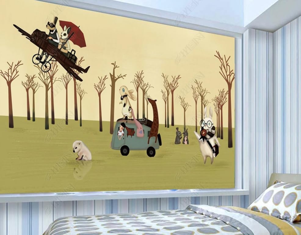 Papier peint intissé lapin poster géant mural décoration salon chambre 250x175 - 2
