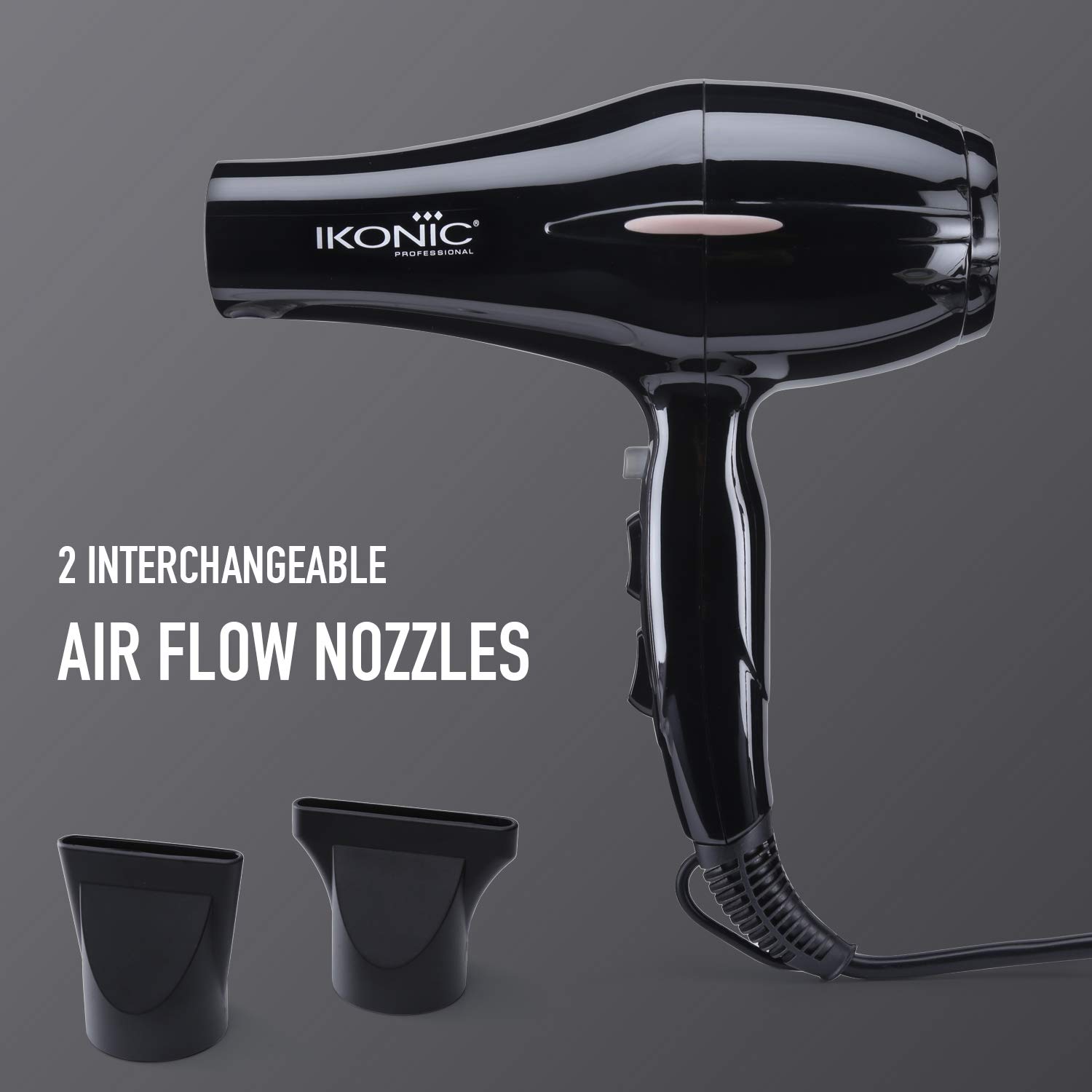 IKONIC Hair Dryer- PRO 2100-2000 Watts Black and IKONIC Black Hot Brush Hair Straightener Hair Care Combo - Image 4 thumbnail