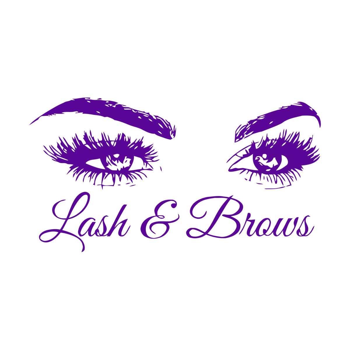 Wall Art Mural Lashes Eyelashes Home Decor Eyebrows Brows Beauty Salon Decor Wall Decal Sticker Eye Quote Make Up Window Extra Large - 75x129cm โ image 1