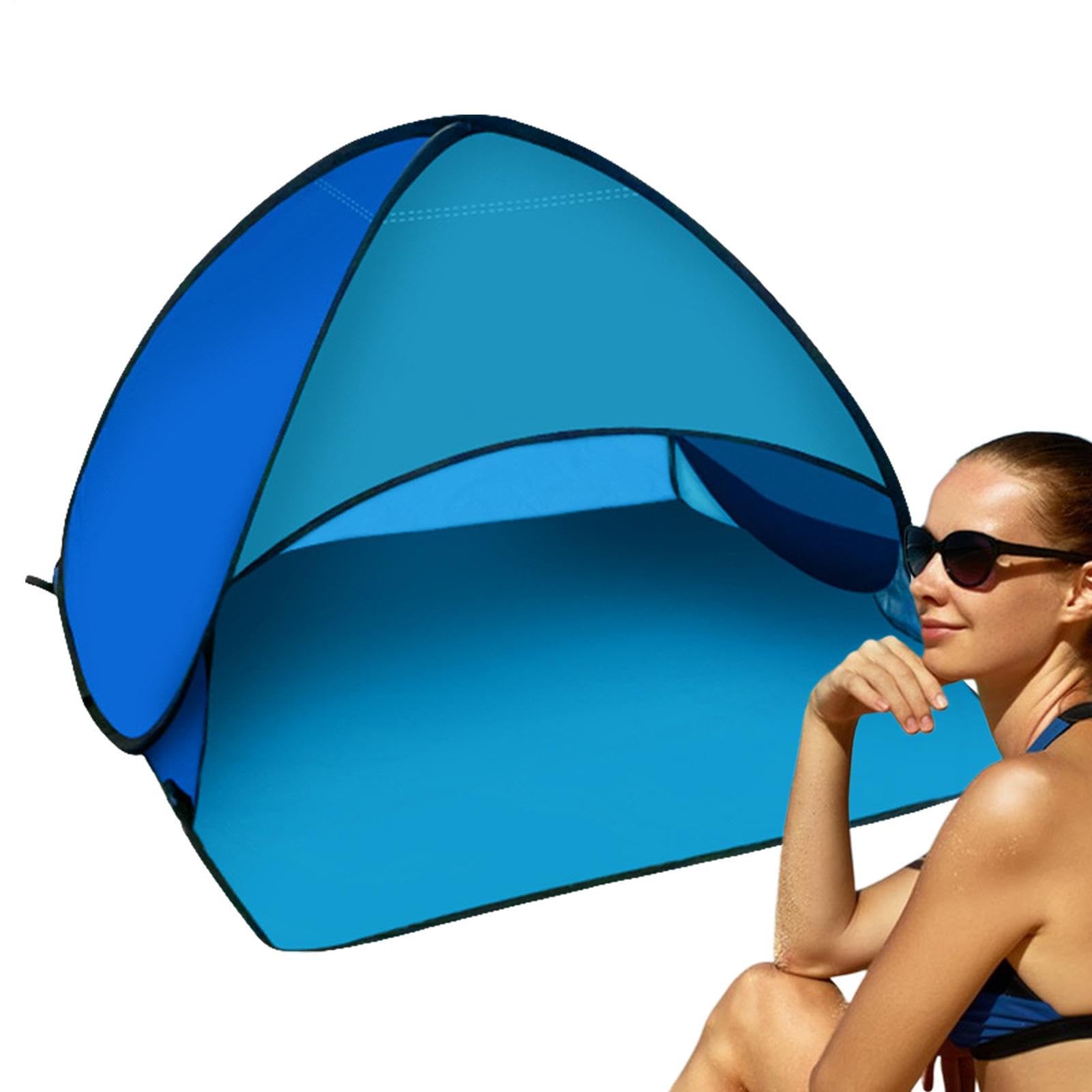 1x Dog Shade Canopy - 59x78x49cm Beach Sun Shelters, Automatic Head PopUp Canopy Shades, Portable Protection Tent | Windproof Sun Shade with Mobile Phone Stand for Camping, Hiking, Picnic, Beach