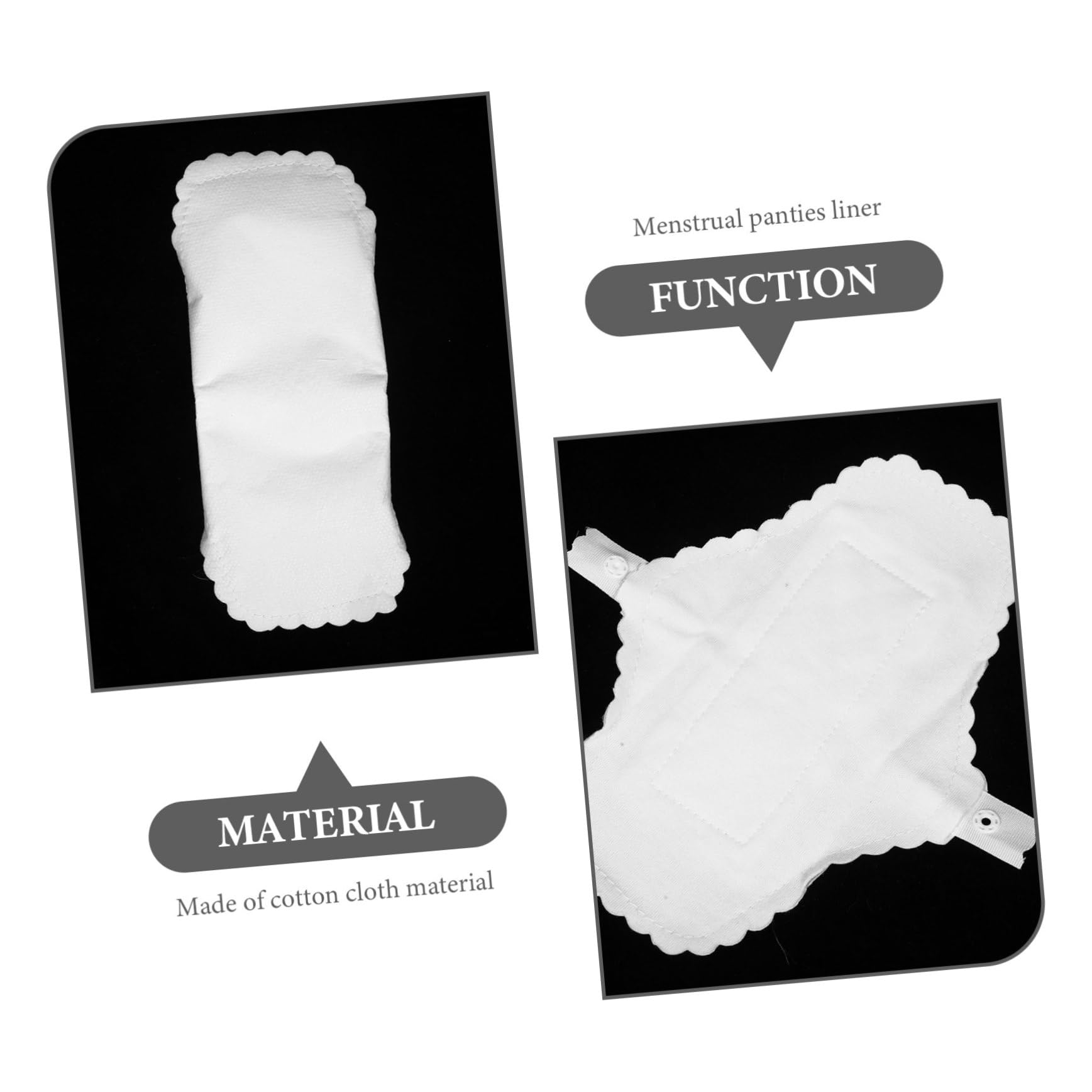 COLLBATH 3er-set Waschbare Menstruationspads Aus Baumwolle Für Frauen Wiederverwendbare Pads Für Mädchen Über Nacht Maxi Bequem Und Für Die Periode 10 Stück * 3