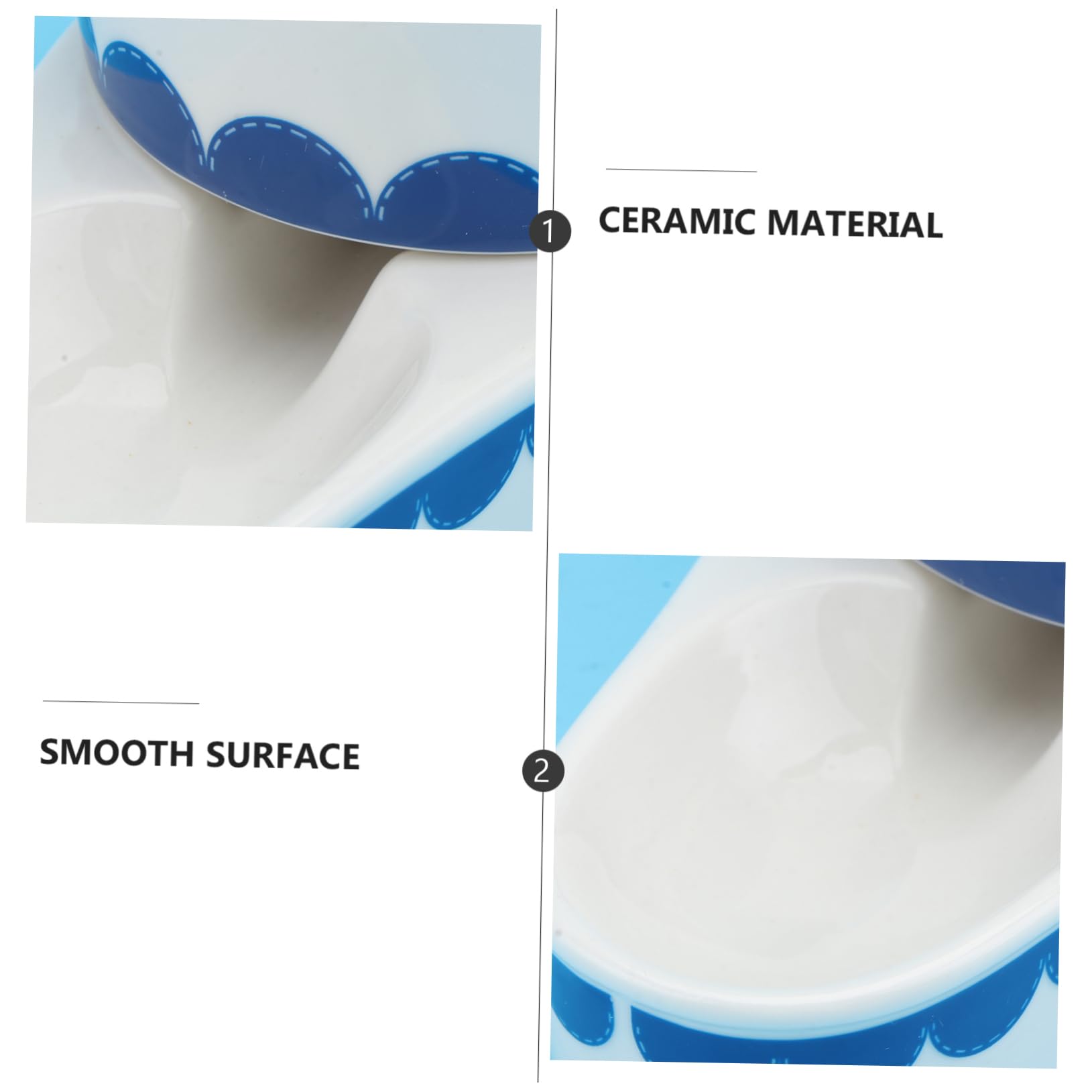 Ciotola Abbeveratoio per Conigli in Ceramica Blu, a Perdite | 1 Pezzo, Forma Coniglio, per Uso Domestico, Stile Creativo, per Piccoli Animali